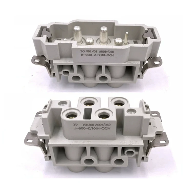 80A 4+2 Pin Insert Heavy Duty -liitin